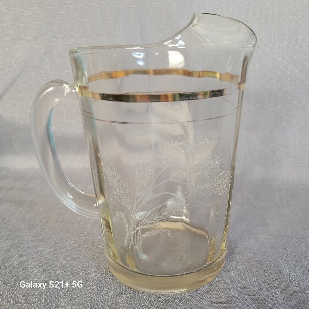 Vintage Pitcher Bartlett Collins sugar frosted wheat design